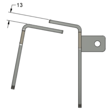 9-13mm dist. between brackets